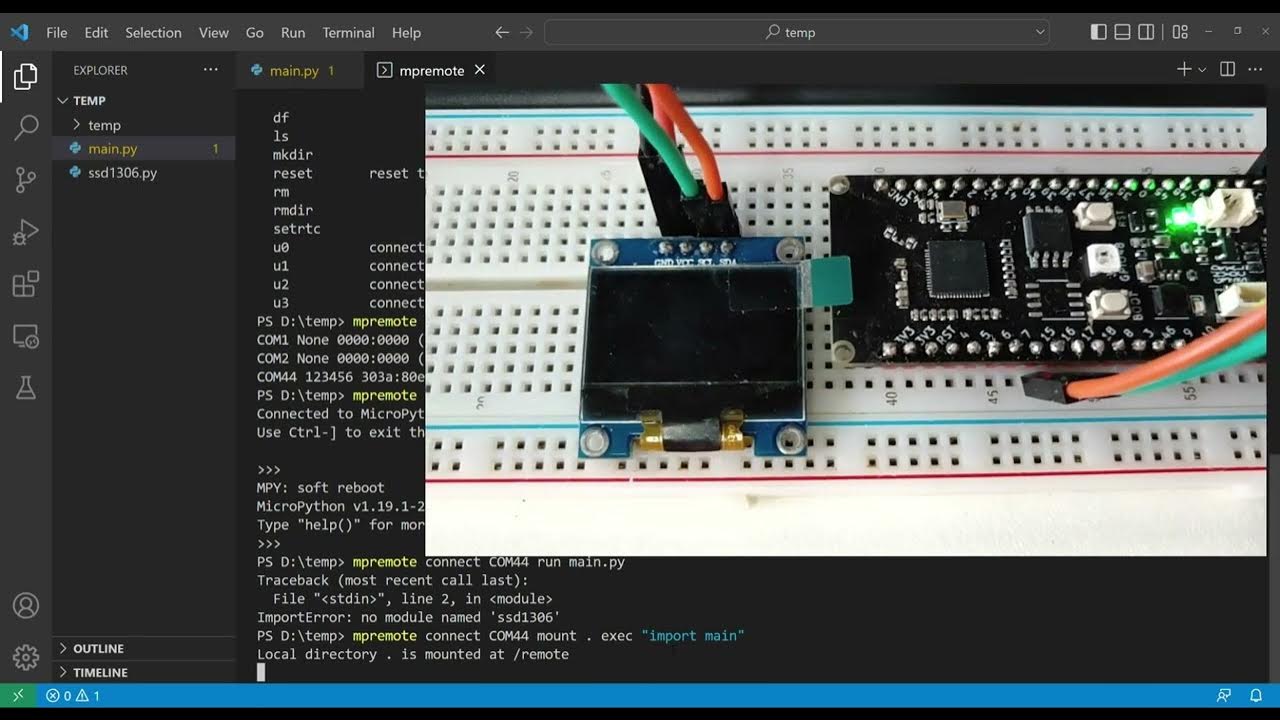 Banana Pi BPILeafS3 VScode+mpremote use case, driving OLED