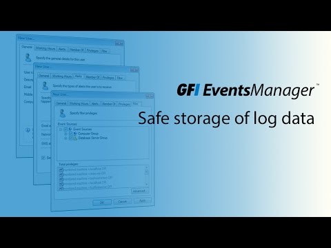 Safe storage of log data | GFI EventsManager