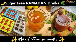 Sugar Free RAMADAN Drinks | Make & Freeze for months | Lemon Mint & Strawberry Juice | Nisha Thaju screenshot 4