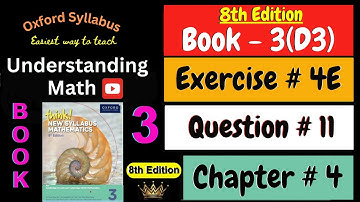 D3 Math Book Chapter 4 Exercise 4E Question # 11 | Standard form | 8th Edition | Understanding Math