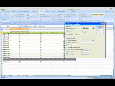 estadistica descriptiva excel 2007 youtube gantt chart