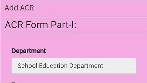 How to Submit ACR/PER on HRMS Method