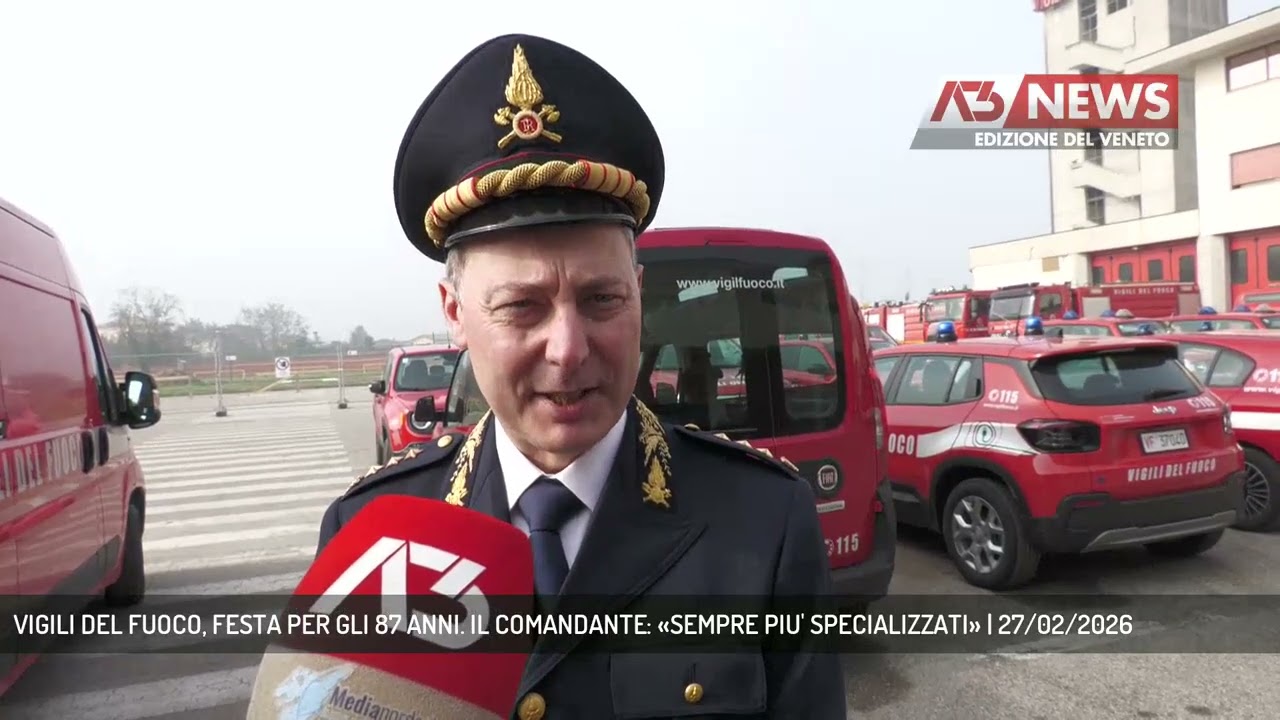 VIGILI DEL FUOCO, FESTA PER GLI 87 ANNI. IL COMANDANTE: «SEMPRE PIU' SPECIALIZZATI» | 27/02/2026