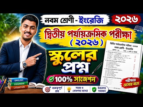 Class 9 English 2nd Unit Test Question Paper 2026 // Class 9 English 2nd Unit Test Suggestion 2026