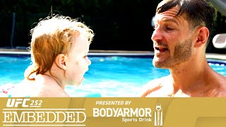 Sean o’malley gets his hair done by multitasking wife. daniel
cormier sets off for an old-school las vegas experience. stipe miocic
spends time with ...