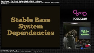 FOSDEM 2015 - Developer Room - Distributions - Homebrew The Good, Bad And Ugly Of Osx Packagin.mp4