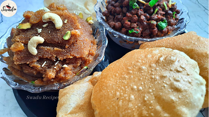 Navratri Ashtami-Navami ka Prasad हलवा पूरी चना Kala Chana Puri Halwa recipe Halwa Puri Chana recipe