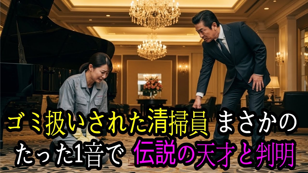 「底辺はゴミでも拾ってろ」清掃員を見下した客、その正体が『伝説の天才』と知らずに演奏を強要した末路【感動する話】【朗読】