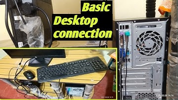 Basic desktop connection | How to connect CPU, Monitor, Keyboard, Mouse and UPS in tamil