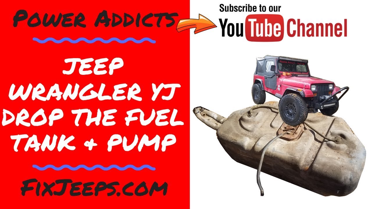 Jeep Wrangler YJ - Drop the gas tank on Rust Bucket and show fuel pump.  #Jeepyjfuelpump - YouTube