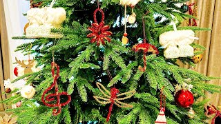 I&#39;ll show you how to make 8 beautiful Christmas tree decorations from ordinary New Year&#39;s tinsel!