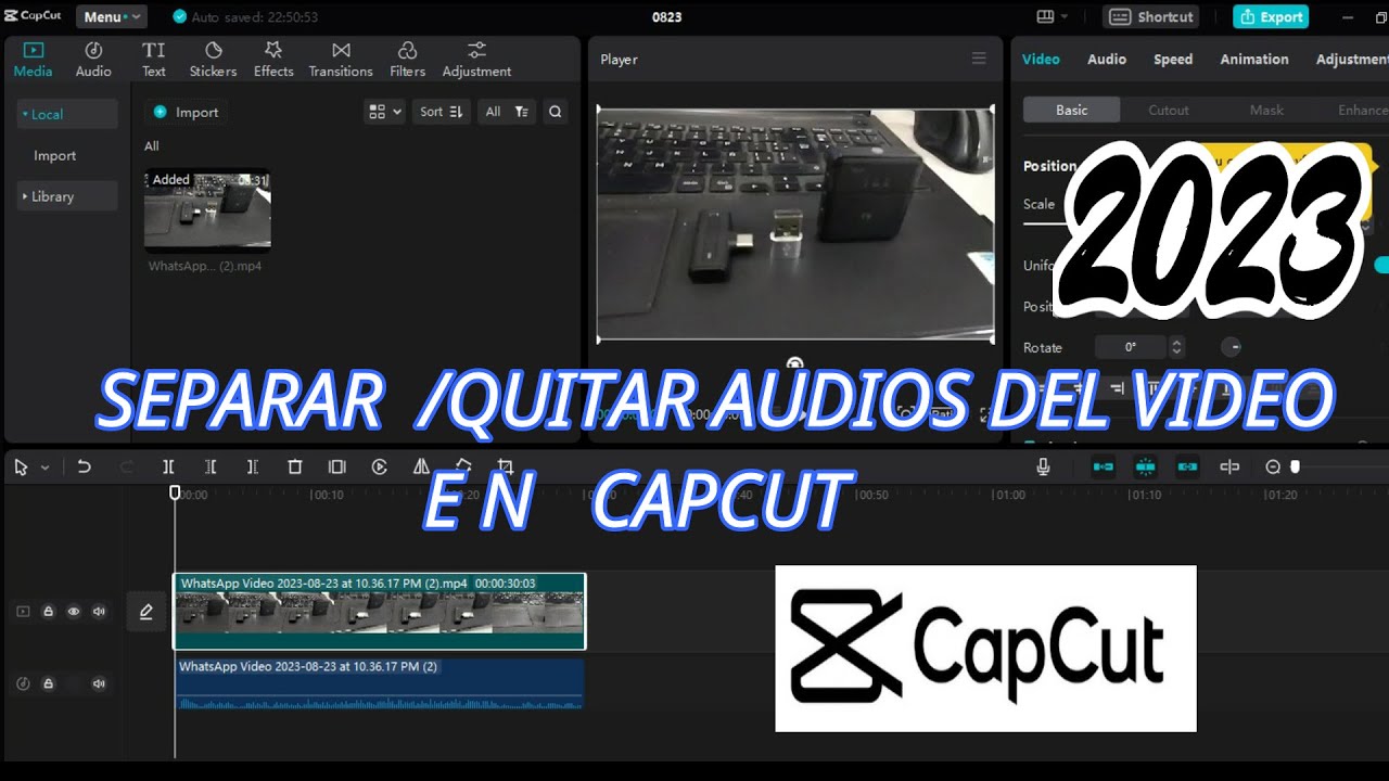Cómo extraer el AUDIO de un Video CapCut YouTube