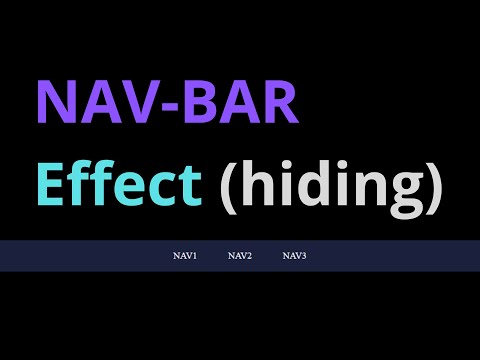 Navigation Bar / Menu Hiding Effect - HTML/CSS/JS