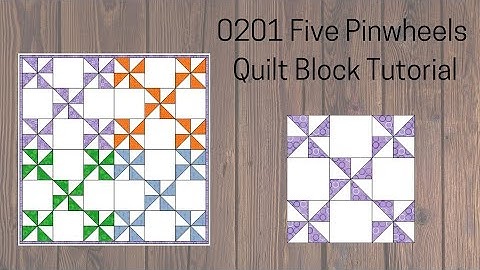 0201 Five Pinwheels Quilt Block Tutorial | Block of the Day 2023 | Rotary Cutting | AccuQuilt