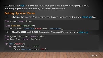 How to Print POST Data on the Same Web Page in Django