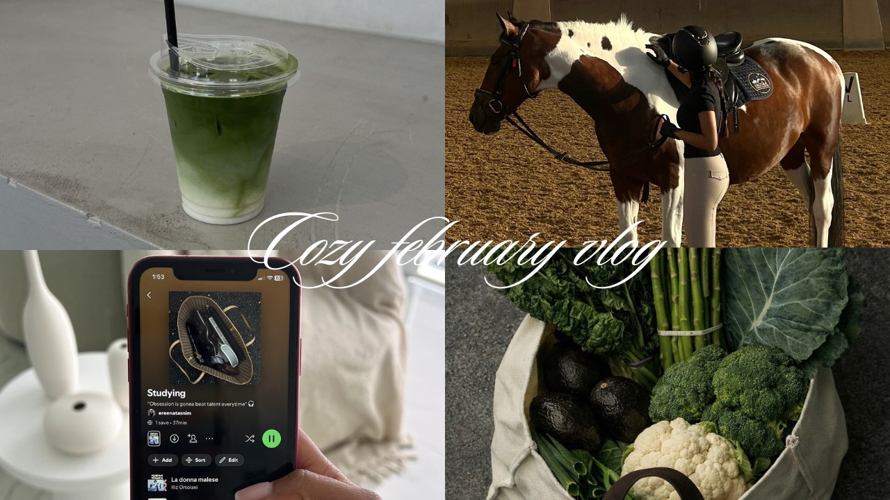 A cozy February vlog: study, home shopping & farmers market