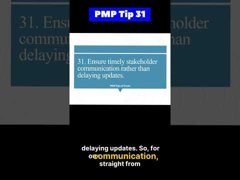 PMP Tip 31 