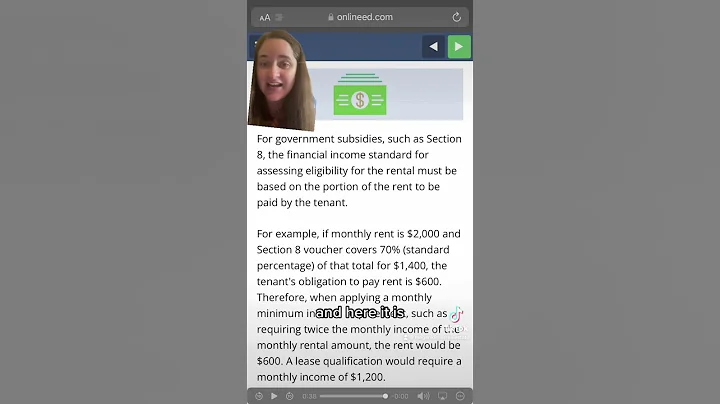 How Section 8 Vouchers Work? You only need 2x your portion of rent in income to qualify for a rental