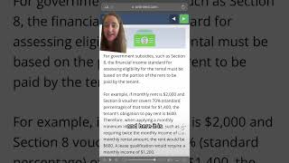 How Section 8 Vouchers Work? You only need 2x your portion of rent in income to qualify for a rental
