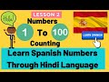 Learn spanish numbers through hindi language  learn spanish numbers l how to count 1100
