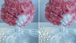 DIY| MINI ROSE BALL WEDDING DECOR 2017 UNDER $5.00 TO MAKE