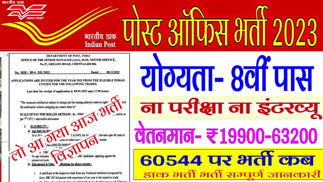 Post Office Recruitment 2022 | Postman Vacancy | post Office Vacancy 2022 | Post office New Vacancy