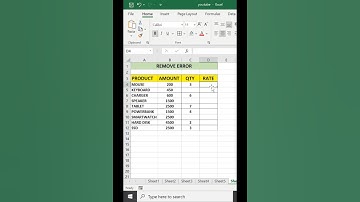 Excel में #Div/0 Error को remove करना सीखें iferror formula से | #excel #shorts #exceltutorial#short