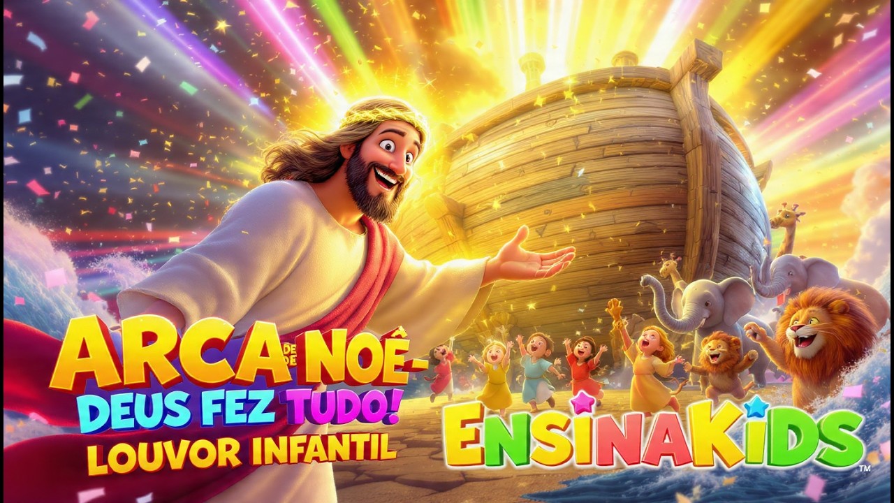 🛶🌧 Arca de Noé – Música Infantil Gospel | Dois em Dois Deus Chamou! (Pixar Style) 🎶🐘🦒