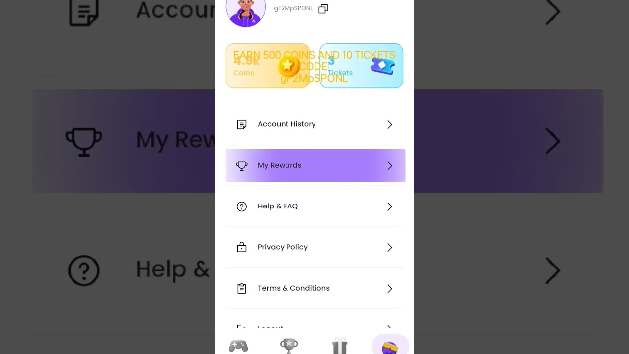 MGAMER REFER AND EARN TRICK