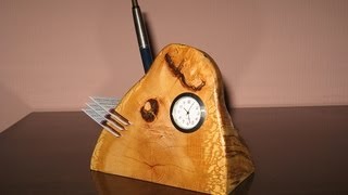 woodworking project make a desk clock out of wood. I found this piece of wood in a stack of firewood. Sometimes a simple piece of 