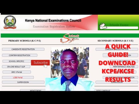 How to download KCPE / KCSE online result from KNEC portal | How to check KCPE / KCSE results online