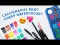 Trying GIOTTO Watercolor and Calligraphy Pen (Bahasa Indonesia subs) | Dinda Puspitasari
