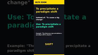 IELTS Band 9: To precipitate a paradigm shift