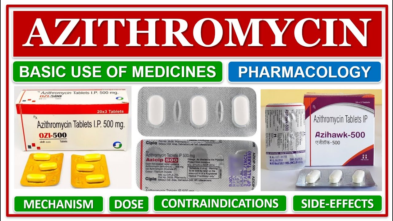 AZITHROMYCIN, ANTIBIOTIC MEDICINE, BASIC USE OF MEDICINE, MECHANISM, SIDE EFFECTS, CONTRAINDICATIONS