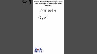 OCR GCSE Computer Science Exam Question Explain Binary Shift