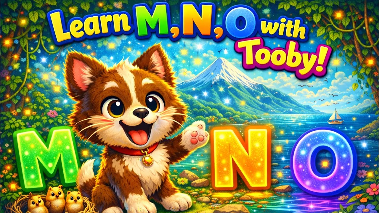 Magical MNO Alphabet Adventure with Tooby the Pup-Kitty! Learn M, N, O Songs for Kids 🐶🐱✨