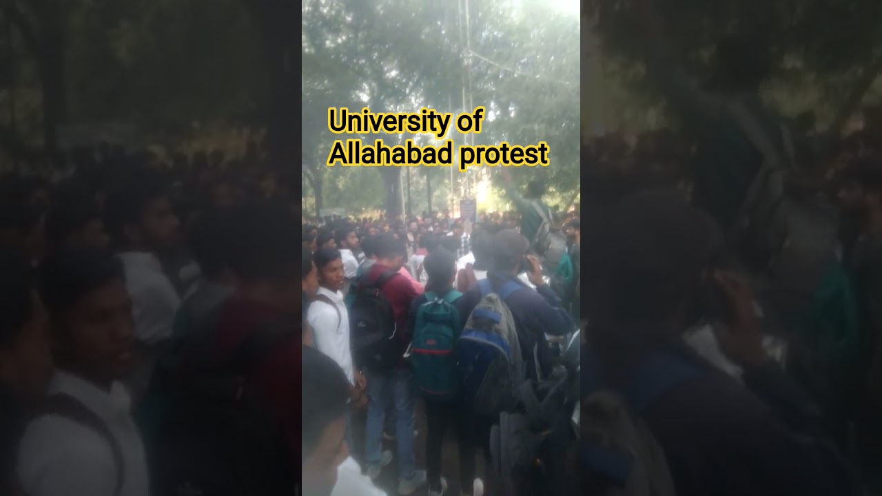 university of Allahabadprotest ho rha hai
