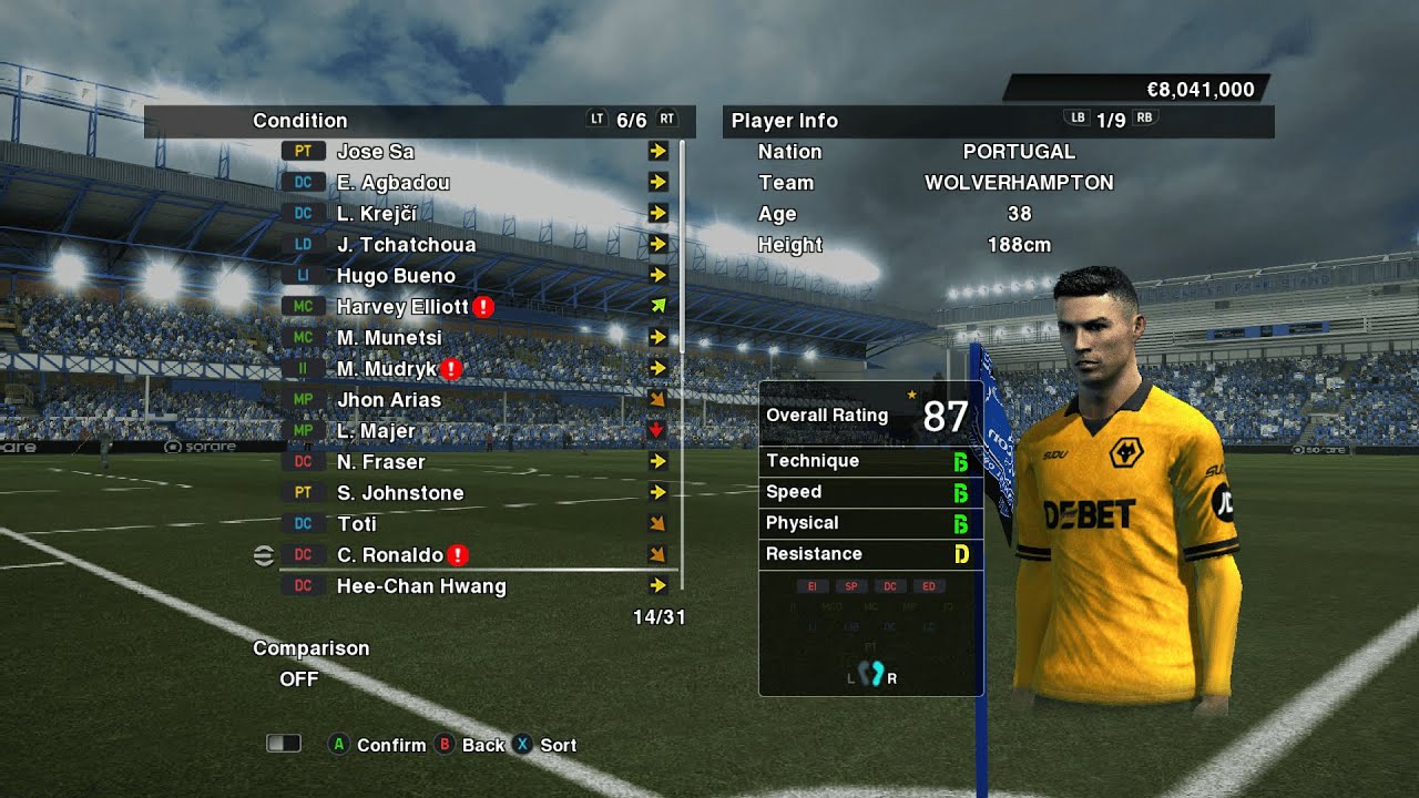 CR7 Balik ke Premier League Bermain di Wolves #2 | Master League PES 2013