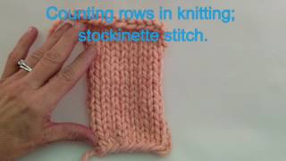 Counting Rows In Knitting Stockinette Stitch.
