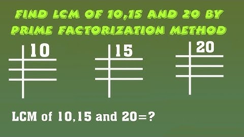 Find LCM by Prime Factorization Method in Urdu, LCM of 10 15 and 20