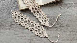 Crochet Lace Bookmark || How to Crochet a Bookmark