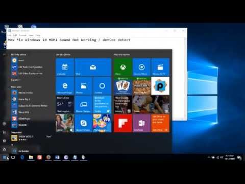 Fix Hdmi No Sound In Windows 10 When Connect To Tv No Hdmi Audio Device Detected Youtube