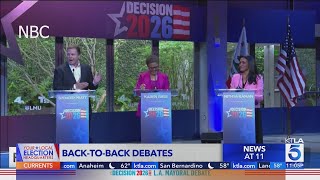 Debates For L.a. Mayor And Governor Of California Air In Back - To - Back Battles