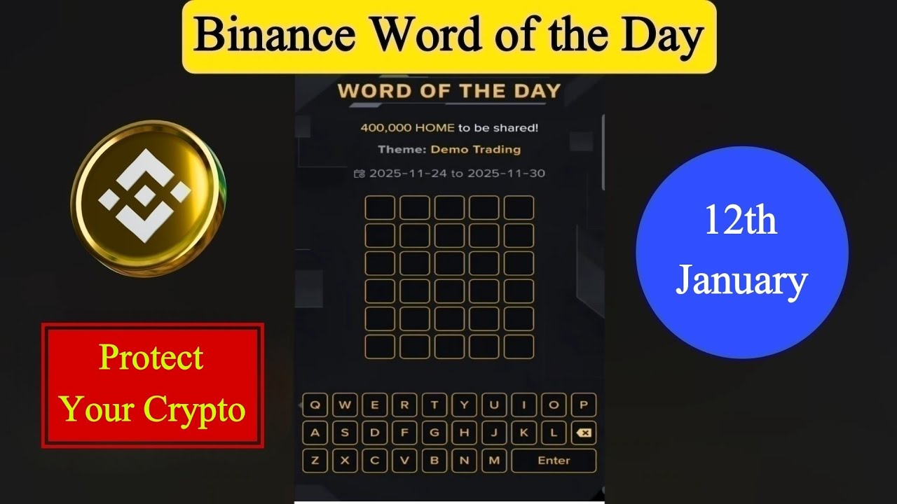 Binance Word of the Day Answer Today 12 January | Theme Protect Your Crypto | Binance WODL Answer