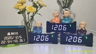 Little Green WIFI 自動時刻同期 時計 高精度置き時計アクリルプレゼント父の日 (ケースだけ組み立て必要)