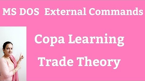 MS DOS ||External Command ||Copa Learning