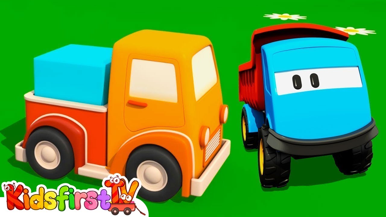 Leo the Truck & a pickup truck. Car cartoon. - YouTube