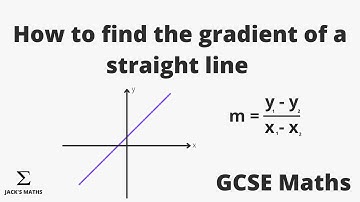 Finding the gradient of a straight line graph | GCSE Maths