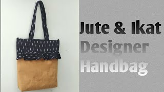 #Ikat #Handbag ||Jute Bag  Stitching || Ikat Handbag Making At Home
