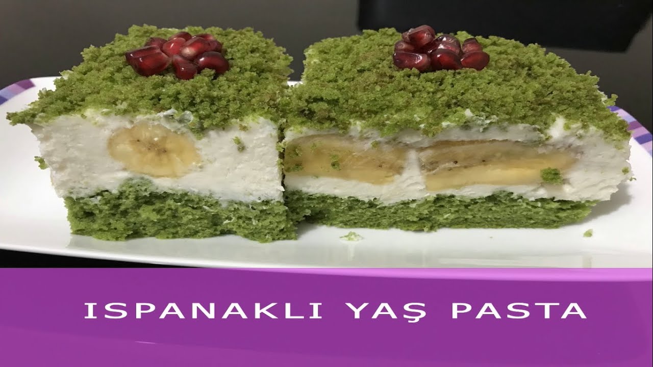 Ispanaklı Yaş Pasta 🍃 🎂 Çocuklar için Sağlıklı Yaş Pasta 🍌 Sebzeli Yaş
